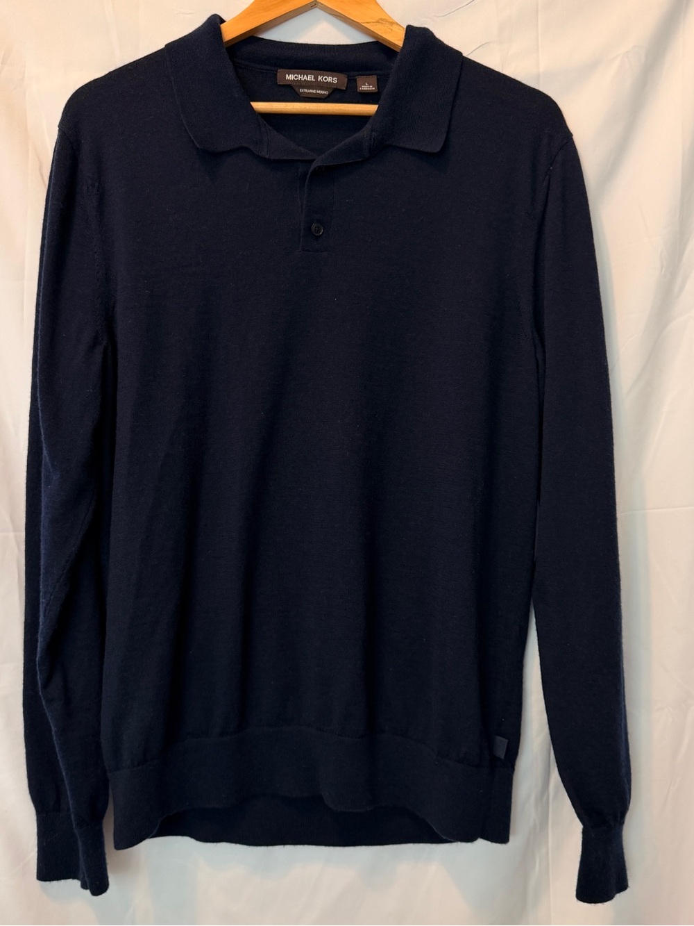 Michael Kors Men's Dark Navy Long-Sleeve Polo